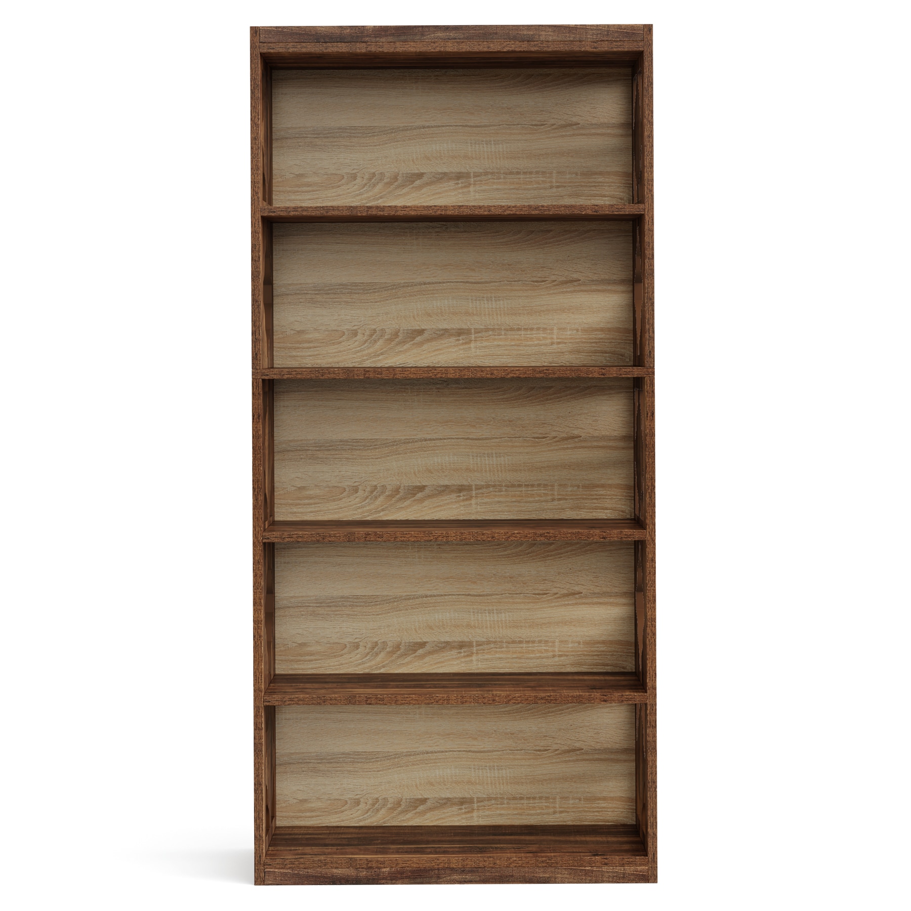6 Tier Bookshelf, Wood Bookcase With Storage Shelving Unit_voghion.com